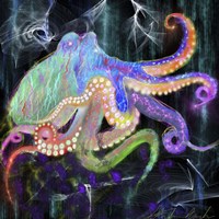 Electric Octopus Fine Art Print