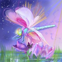 Dragonfly Lotus Fine Art Print