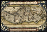Cosmos-Ortelius World Map 1570 Fine Art Print