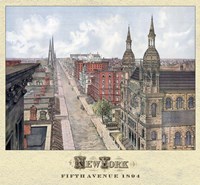 New York 5th Ave 1894 Fine Art Print