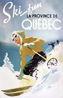 Ski Fun Quebec Fine Art Print