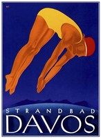 Strandbad Davos Framed Print