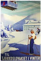 Tjekkoslavakiet I Vinter Fine Art Print