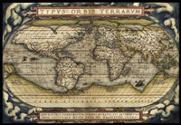 Cosmos-Ortelius World Map 1570 Fine Art Print