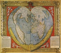 Heart Shaped World Map Stabius-Werner Projection 15 Fine Art Print