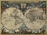 Map of the World by Blaeu 1684 Fine Art Print