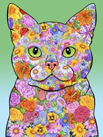 Flowers American Shorthair Fine Art Print