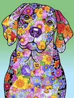 Flowers Beagle Fine Art Print