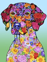 Flowers German Pointer Fine Art Print