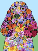 Flowers Springer Spaniel Fine Art Print