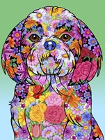 Flowers Shih Tzu Fine Art Print