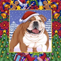 Christmas Bulldog Fine Art Print