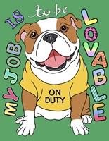 Bulldog Graphic Style Fine Art Print