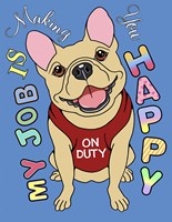 French Bulldog Graphic Style Fine Art Print