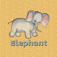Cute Baby Elephant Framed Print