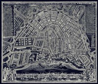 Blueprint Map of Amsterdam 1727 Fine Art Print