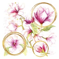 Modern Parisian Magnolias Fine Art Print