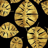 Tropiques dores Noir Fine Art Print
