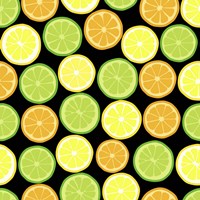 Citrus on Black Fine Art Print
