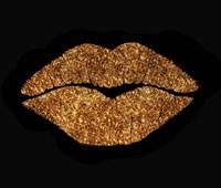 Copper Glitter Kiss Fine Art Print
