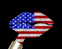 Patriotic Lips I Fine Art Print