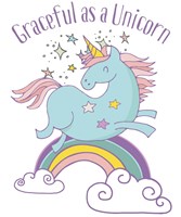 Graceful As A Unicorn Tee Fine Art Print