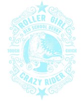 Roller Girl Aqua Tee Fine Art Print