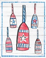 Coastal Americana III Shiplap Framed Print