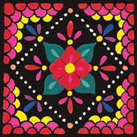 Floral Fiesta Tile IV Fine Art Print