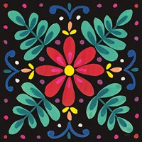 Floral Fiesta Tile VI Fine Art Print