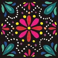 Floral Fiesta Tile II Fine Art Print