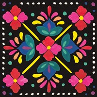 Floral Fiesta Tile I Fine Art Print