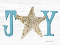 Coastal Holiday Ornament X Joy Fine Art Print