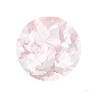 Leafy Abstract Circle II Blush Gray Fine Art Print