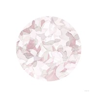 Leafy Abstract Circle I Blush Gray Fine Art Print
