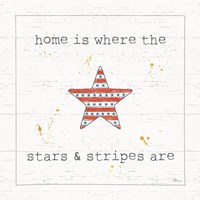 USA Cuties IV Shiplap Fine Art Print