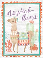 Lovely Llamas IV No Probllama Fine Art Print