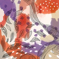 Bright Life III Red Yellow Line Crop Fine Art Print