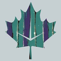 Teal Maple Leaf Fine Art Print