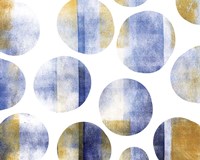 Blue and Gold Circles Fine Art Print