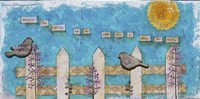 Birds on the Fence Fine Art Print