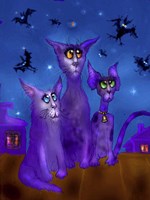 Night Cats 3 Fine Art Print