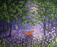 Midnight In The Bluebell Wood Fine Art Print