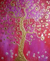 Golden Tree Of Happiness Fine Art Print