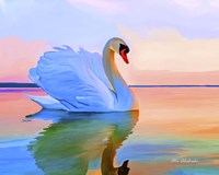 White Swan Framed Print