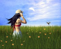 Butterfly Girl Fine Art Print