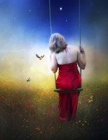 Swing With Birds Fine Art Print