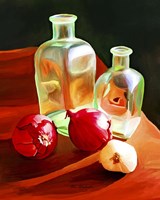 Bottles And Onion Fine Art Print