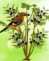 Bird on Plant Fine Art Print