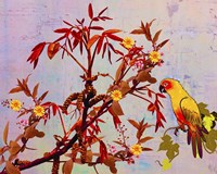Parrot in Garden Fine Art Print
